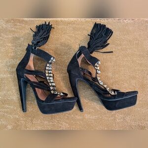 Jeffrey Campbell Black Studded Heels